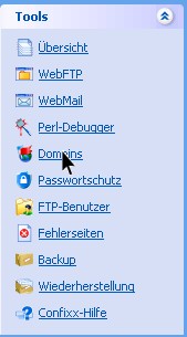 Confixx Men&uuml; Tools