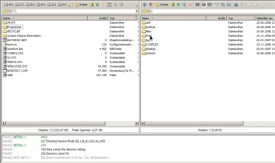 Ftp Server login &uuml;bersicht