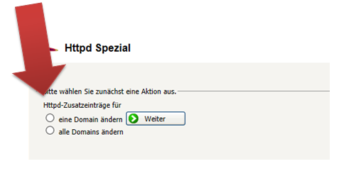 HTTPD Spezial eine Domain ändern