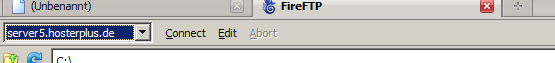 Tab Menü von FireFtp